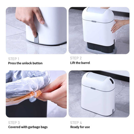 2.5 Gallon Touchless Trash Can – Motion Sensor Automatic Lid Dustbin for Home & Office - ONOMIE
