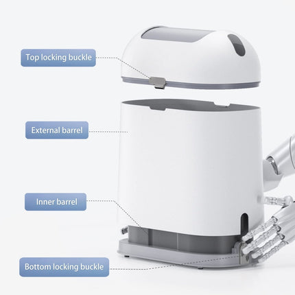 2.5 Gallon Touchless Trash Can – Motion Sensor Automatic Lid Dustbin for Home & Office - ONOMIE