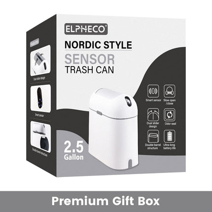2.5 Gallon Touchless Trash Can – Motion Sensor Automatic Lid Dustbin for Home & Office - ONOMIE