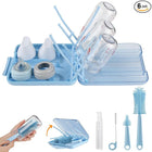 6 in 1 Baby Bottle Brush Set – Travel Bottle Cleaning Kit with Silicone Brush, Nipple & Straw Cleaner, Drying Rack & Storage Box - ONOMIE