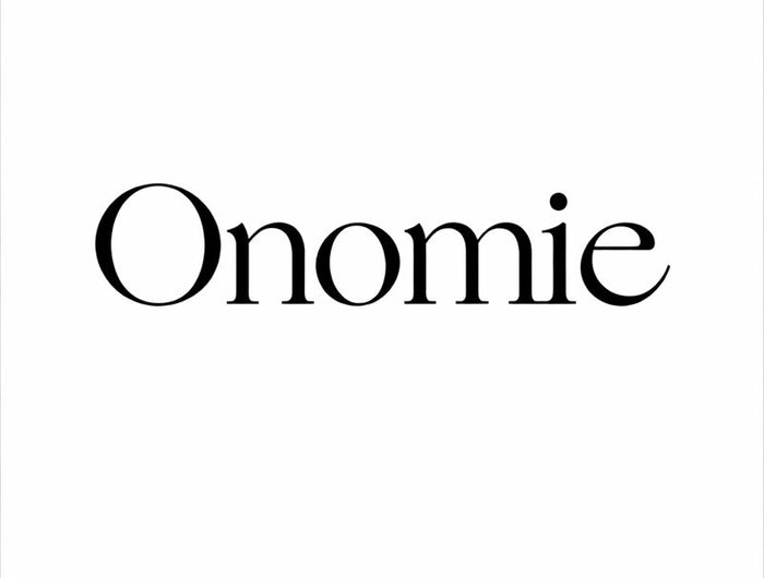 Onomie logo in black on a white background