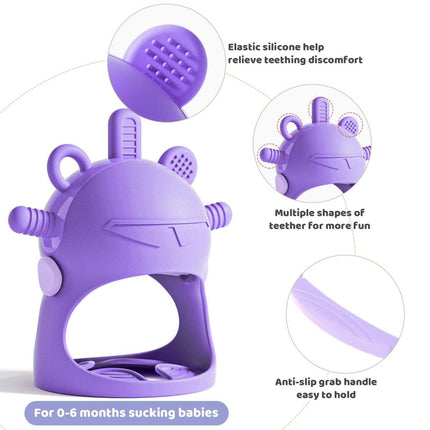 Silicone Mitten Teether for Babies 0-6 Months, BPA-Free Anti-Drop Teething Toy-ONOMIE