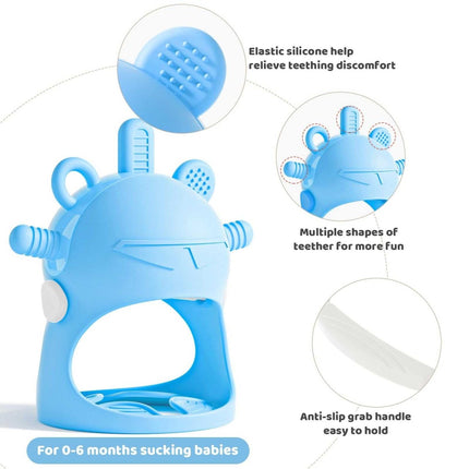 Silicone Mitten Teether for Babies 0-6 Months, BPA-Free Anti-Drop Teething Toy-ONOMIE