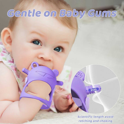 Silicone Mitten Teether for Babies 0-6 Months, BPA-Free Anti-Drop Teething Toy-ONOMIE