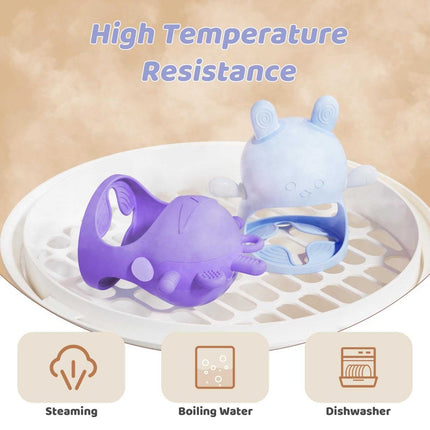 Silicone Mitten Teether for Babies 0-6 Months, BPA-Free Anti-Drop Teething Toy-ONOMIE