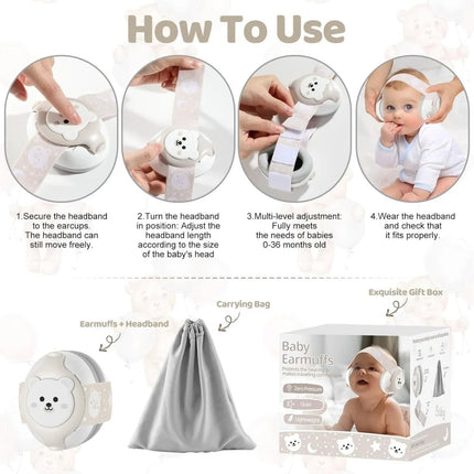 Baby Earmuffs Noise Cancelling Headphones | Infant Ear Protection for Babies 0 - 36 Months - ONOMIE