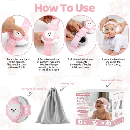 Baby Earmuffs Noise Cancelling Headphones | Infant Ear Protection for Babies 0 - 36 Months - ONOMIE