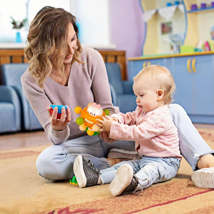 Baby Montessori Sensory Toys for 0 - 12 Months, Food Grade Teething (Rabbit Orange) - ONOMIE