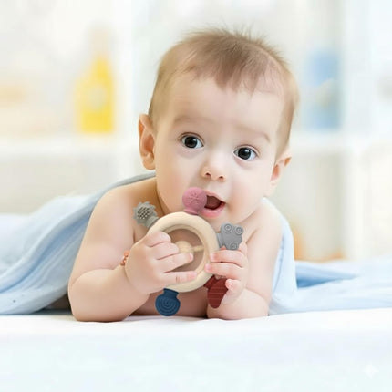 Baby Teething Toys for 0 - 12 Months, BPA Free Baby Teether Sensory Multi Color - ONOMIE