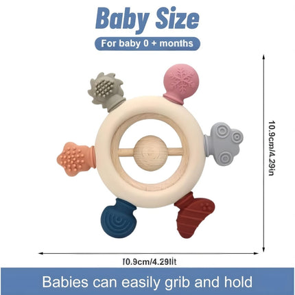 Baby Teething Toys for 0 - 12 Months, BPA Free Baby Teether Sensory Multi Color - ONOMIE