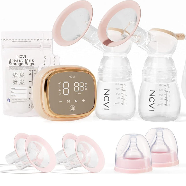 Breast Milk Cooler Bag – Double Layer with 2 Ice Packs \ Fits 6 Bottles for Travel, Work, Daycare, and Nursing Moms - ONOMIE