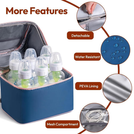 Breast Milk Cooler Bag – Double Layer with 2 Ice Packs - ONOMIE