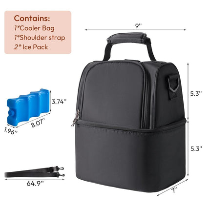 Breast Milk Cooler Bag – Double Layer with 2 Ice Packs - ONOMIE