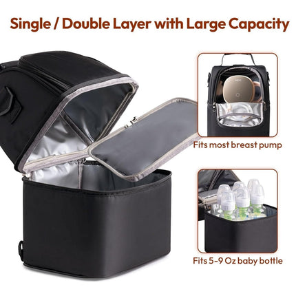 Breast Milk Cooler Bag – Double Layer with 2 Ice Packs - ONOMIE