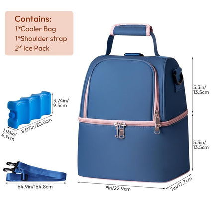 Breast Milk Cooler Bag – Double Layer with 2 Ice Packs - ONOMIE