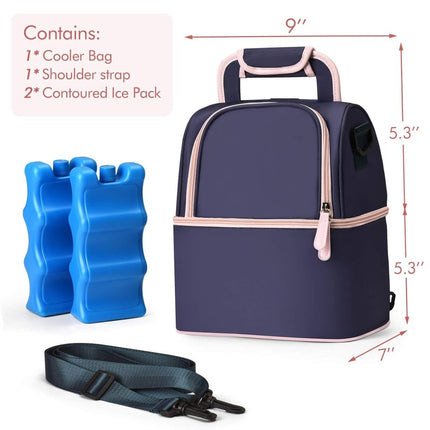 Breast Milk Cooler Bag – Double Layer with 2 Ice Packs - ONOMIE