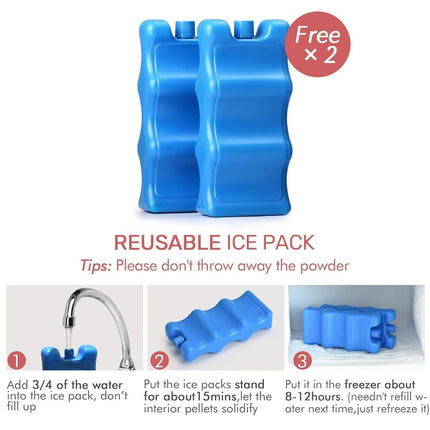 Breast Milk Cooler Bag – Double Layer with 2 Ice Packs - ONOMIE