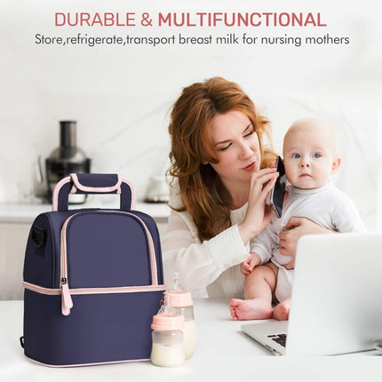 Breast Milk Cooler Bag – Double Layer with 2 Ice Packs - ONOMIE