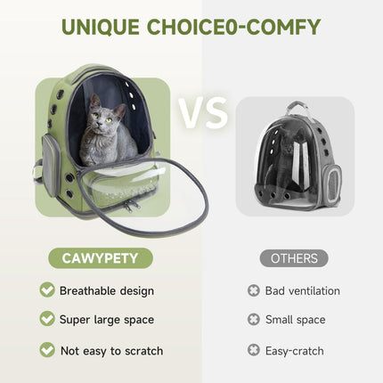 Bubble Cat Backpack Carrier – Transparent Window Travel Backpack for Cats & Small Dogs - ONOMIE