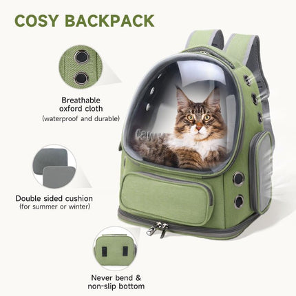 Bubble Cat Backpack Carrier – Transparent Window Travel Backpack for Cats & Small Dogs - ONOMIE