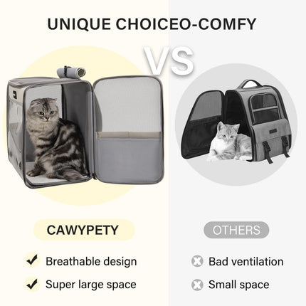 Transparent Pet Carrier Backpack for Travel | Lightweight & Breathable-ONOMIE