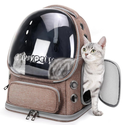 Bubble Cat Backpack Carrier – Transparent Window Travel Backpack for Cats & Small Dogs - ONOMIE