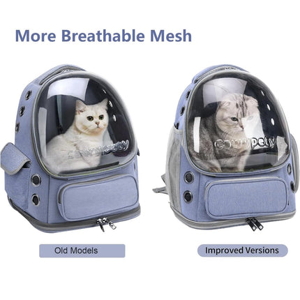 Bubble Cat Backpack Carrier – Transparent Window Travel Backpack for Cats & Small Dogs - ONOMIE