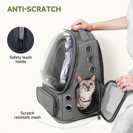 Bubble Cat Backpack Carrier – Transparent Window Travel Backpack for Cats & Small Dogs - ONOMIE