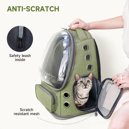 Bubble Cat Backpack Carrier – Transparent Window Travel Backpack for Cats & Small Dogs - ONOMIE