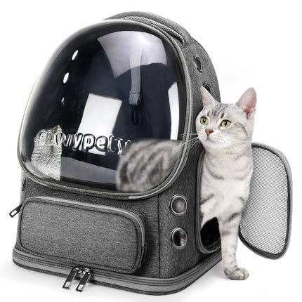 Bubble Cat Backpack Carrier – Transparent Window Travel Backpack for Cats & Small Dogs - ONOMIE