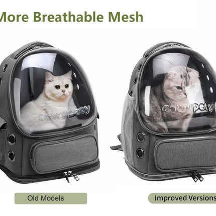 Bubble Cat Backpack Carrier – Transparent Window Travel Backpack for Cats & Small Dogs - ONOMIE