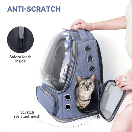 Bubble Cat Backpack Carrier – Transparent Window Travel Backpack for Cats & Small Dogs - ONOMIE