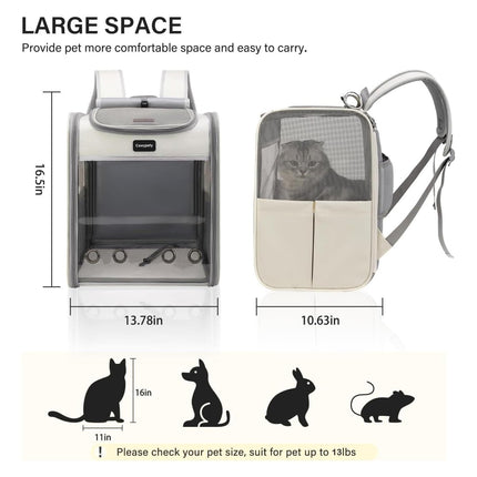 Transparent Pet Carrier Backpack for Travel | Lightweight & Breathable-ONOMIE