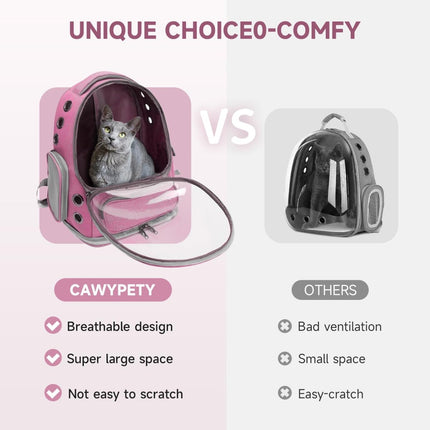 Bubble Cat Backpack Carrier – Transparent Window Travel Backpack for Cats & Small Dogs - ONOMIE