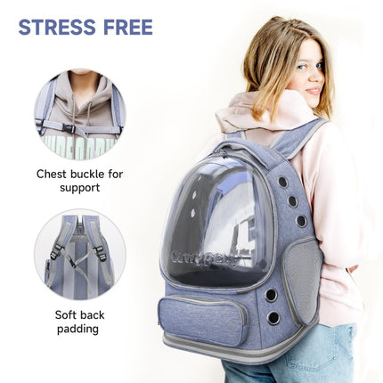 Bubble Cat Backpack Carrier – Transparent Window Travel Backpack for Cats & Small Dogs - ONOMIE