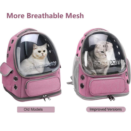Bubble Cat Backpack Carrier – Transparent Window Travel Backpack for Cats & Small Dogs - ONOMIE