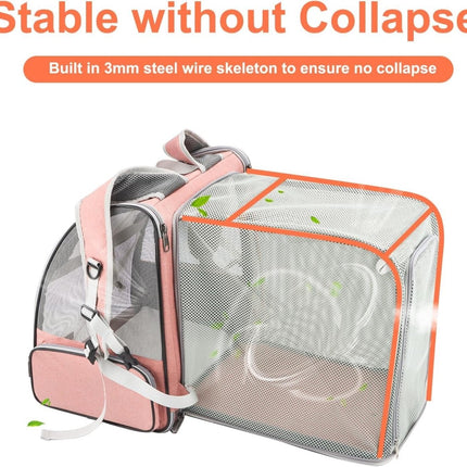 Bubble Cat Backpack Carrier – Transparent Window Travel Backpack for Cats & Small Dogs - ONOMIE