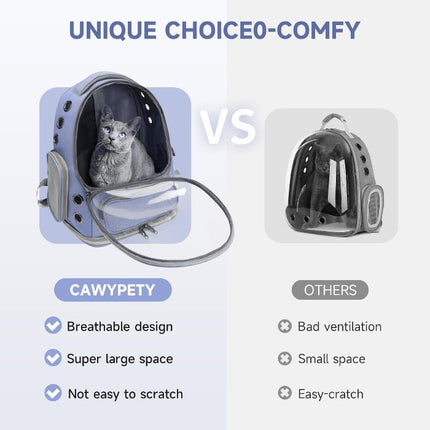 Bubble Cat Backpack Carrier – Transparent Window Travel Backpack for Cats & Small Dogs - ONOMIE