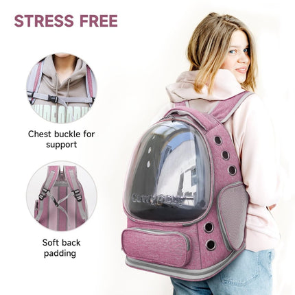 Bubble Cat Backpack Carrier – Transparent Window Travel Backpack for Cats & Small Dogs - ONOMIE