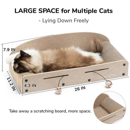 Cat Scratcher Sofa Bed – Scratch, Play & Rest Comfortably - ONOMIE