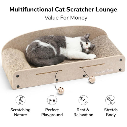 Cat Scratcher Sofa Bed – Scratch, Play & Rest Comfortably - ONOMIE