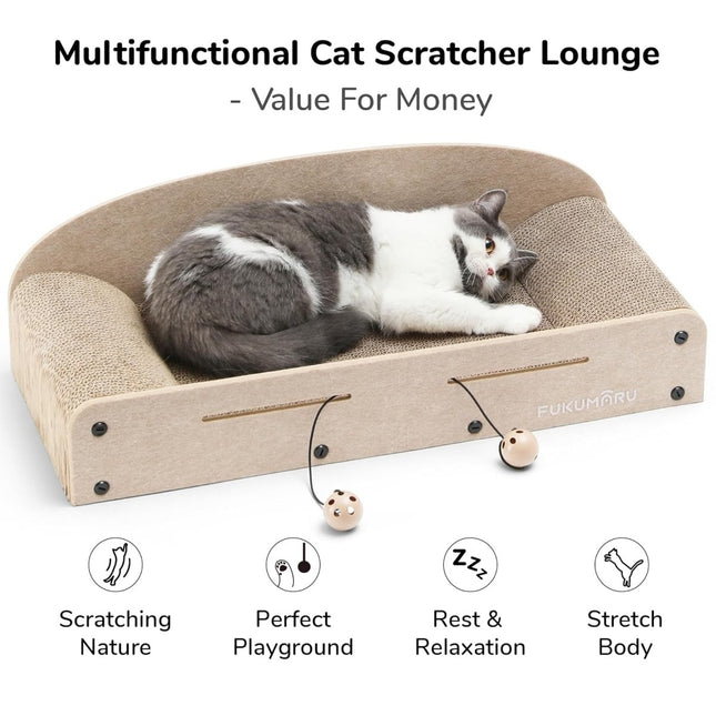 Cat Scratcher Sofa Bed – Scratch, Play & Rest Comfortably - ONOMIE