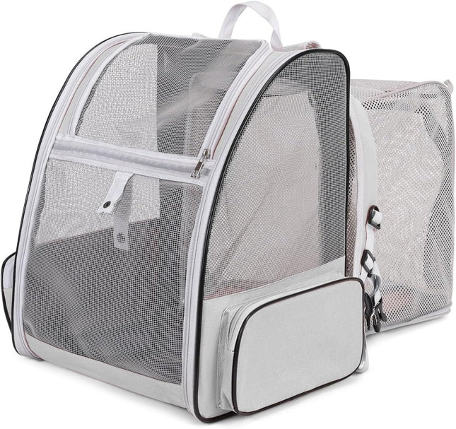 Expandable Cat Backpack Carrier – Breathable Mesh Travel Backpack for Cats & Small Dogs - ONOMIE