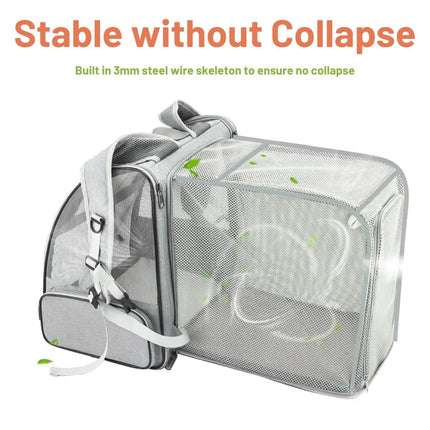 Expandable Cat Backpack Carrier – Breathable Mesh Travel Backpack for Cats & Small Dogs - ONOMIE