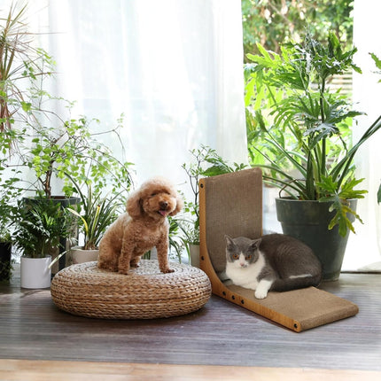 FUKUMARU Cat L Shaped Scratching Board – Vertical Corrugated Cardboard Post - ONOMIE