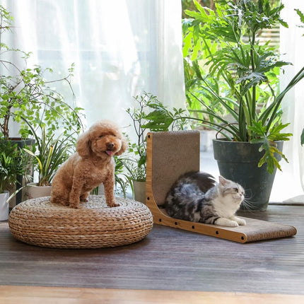 FUKUMARU Cat L Shaped Scratching Board – Vertical Corrugated Cardboard Post - ONOMIE