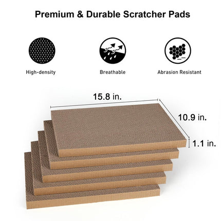 FUKUMARU Cat Scratching Board Box – 5 PCS Reversible Cardboard Scratcher - ONOMIE