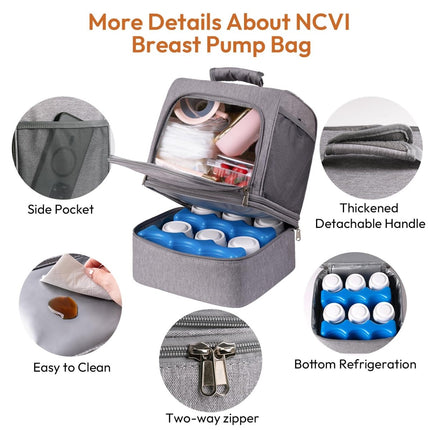 NCVI Breast Pump Bag with Ice Pack - NCVI
