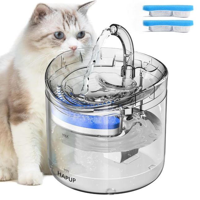 Parner Cat Drinking Fountain, Water Dispenser for Cats with Water Level Window - Parner