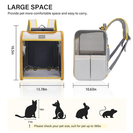 Transparent Pet Carrier Backpack for Travel | Lightweight & Breathable-ONOMIE